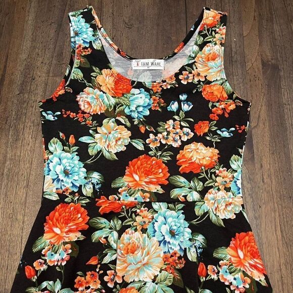 New Floral Fit & Flare Sleeveless Dress - Picture 6 of 12